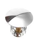 Copper Bathtub Plug Replacement Waste Stopper for Overflow Tub, modern round design, chrome finish with slotted push waste.