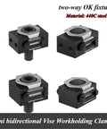 Mini bidirectional Vise Workholding Clamps made from 440C steel, ideal for CNC multi station batch processing.