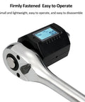 Pro Jeffergarden Digital Torque wrench with electric precision, compact size, displaying torque settings for mechanic use.