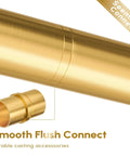 Smooth connection detail of Legit Heavy Duty Six Foot Stair Handrail Kit Made From Tough 304 Stainless Steel With Badass Rust Resistant Build And Fly Gold Finish.