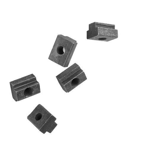 5 Piece Beefy M6 T Slot Nuts Set Black Oxide Carbon Steel Threaded Inserts For Aluminum Profiles, floating view.