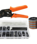 All In One 2.54mm Connector Crimping Tool Kit With 40 Pin Ribbon Cable And 1M Jumper Wires Includes Crimp Pins Terminals