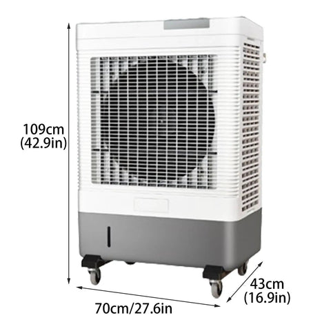 Don't Sweat The Heat With This Portable Evaporative Air Cooler Featuring Silent Swamp Cooling, 109cm tall with wheels