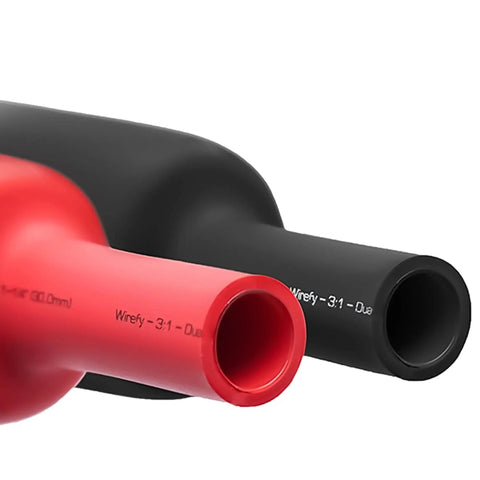 Red and black tubing from Dope All In One Heat Shrink Tubing Kit With Six Sizes And Assorted Colors For Electronics And Home Wiring