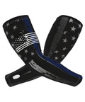 Cooling Arm Sleeves Feature American Flag Print And Next Level UV Sun Protection Crafted From Breezy Ice Silk.