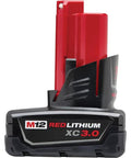 M12 XC High Capacity 3.0Ah RedLithium Battery For Cordless Tools, black and red with smart tech and overload protection