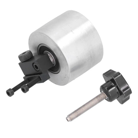 Heavy Duty Aluminum Alloy Belt Grinder Tracking Wheel Smooth Operator Drag Roll, aluminum tracking drum for DIY projects.