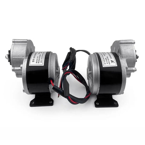 24V Dual Drive electric motors for dolly cart upgrade, featuring two 250W units with wiring harness.