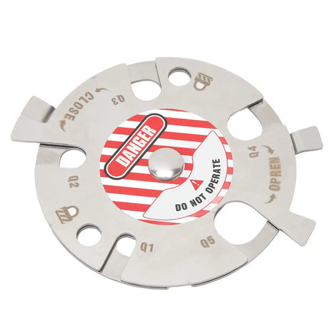 Heavy Duty Air Source Lockout Device For Pneumatic Hose Connector Featuring Dual Padlock Slots And Rock Solid Stainless Steel Frame For Rugged Badass Job Site Safety And Reliable Equipment Protection