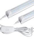 2 Foot LED Shop Light 25W 6500K 3200LM Beast Bright Clear Cover T8 Fixture Linkable Ceiling and Utility Lighting for Garage Workshop