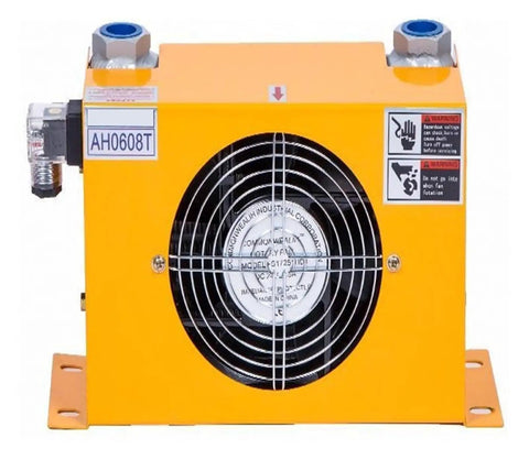 12V 24V AH0608T 60L Mini Aluminum Heat Exchanger Fan Hydraulic Oil Cooler Plate Alloy Radiator For Cars Boats Beefed Up Cooling High Flow 60 Liters Per Minute Rugged Durable Aluminum