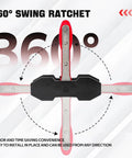 BARTOO brake caliper piston spreader tool, red, with two steel plates, front view.