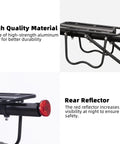 Rear Bike Rack With Quick Release Cargo Carrier For Mountain And City Bikes Beefed Up Aluminum Alloy Frame 55 Lb Capacity