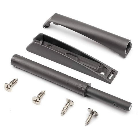 Straight Up Zero Hassle Magnetic Push Open Latches For Cabinets And Drawers Dark Grey Recessed Touch Release Hardware Flat Front Doors 4 Pack Built Tough Smooth Spring Action