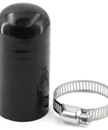 Heavy Duty Tough As Nails 4 Ply Reinforced Silicone Hose Cap End Plug Seven Eighths Inch ID 22mm 4 Ply Wall Thick 5mm Fits Turbo Bypass Valve Vacuum Leak Fix Throttle Body Water Port Heater Core Coolant Bypass Clamp Included, black silicone hose cap with clamp