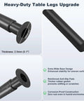 Heavy Duty Adjustable Table Legs for kitchens, black steel, thickness 2.5mm, part of Kickstart Your Home Layout With These Knockout Adjustable Table Legs.