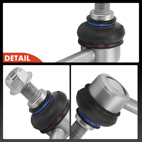 Detailed view of Two Front Sway Bar Links Stabilizer Kit For BMW 528i, 535d, 535i, 550i xDrive Models 2010-2017 with aluminum shaft