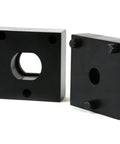 Double D Punch Die Set Pro Grade 0.769 In By 0.642 In Knockout Holes, case hardened tool steel dies, front view of dies.