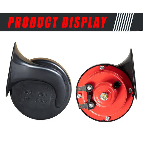 12V UTV Horn Kit With Blue Rocker Switch For Polaris RZR Ranger General Arctic Cat Wildcat Kawasaki Teryx Yamaha Rhino And More, Hella Loud 410 Hz Horn