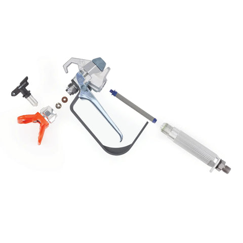 Pro Grade High Pressure Paint Spray Gun With Thumb Safety Lock Provides Up To 3600 PSI Replaceable In Handle Filter and parts