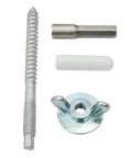 30 Pack 1/4-20 X 2-1/4 Inch Hurricane Anchor Kit With Steel Anchor Bolts Washered Wing Nuts Thread Protectors And Driving Tool