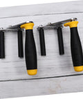 One Pair Gypsum Board Lifter And Plasterboard Carrier With Wide Grip Take The Weight Off Lifting Drywall Ceramic Tile Or Glass Panels No Sweat Home Renovation Moves, showing black padded grips and sturdy metal clamps.