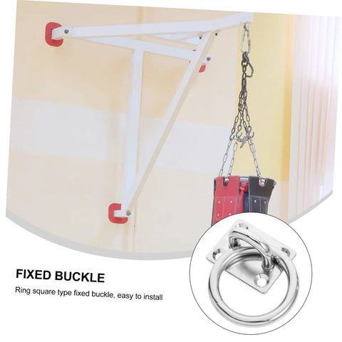 Heavy Duty Stainless Steel Pad Eye Plate Hook Ring Ceiling Mount Anchor for Hammocks Boats and Trailers 4 Inch Size Indoor Outdoor Use