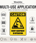 Heavy Equipment In Operation Aluminum Warning Sign 12x8 Inches Durable Construction Site Safety Sign With High Visibility