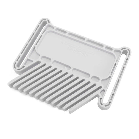 Rock Solid Featherboard Tool With Dead Nuts Secure Dual Lock System And Wide Miter Rail, heavy-duty ABS material, twelve rib design.