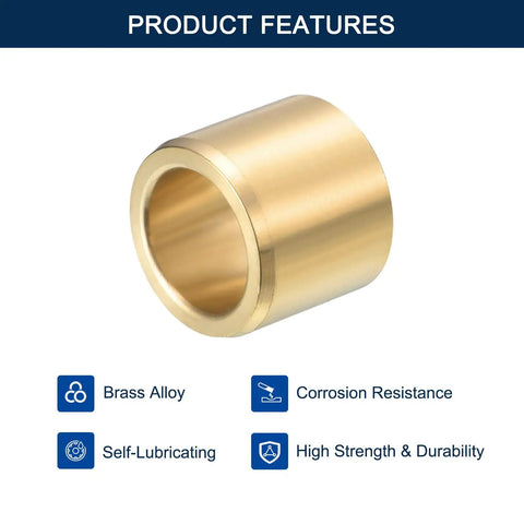 Rugged Cast Brass Sleeve Bearing Five Eighths Inch Bore Seven Eighths Inch Outer Diameter Three Quarters Inch Length Self Lubricating Bushing For Plain Shafts Built Tough With Wear Resistance High Load Capacity Corrosion Resistant brass sleeve bearing