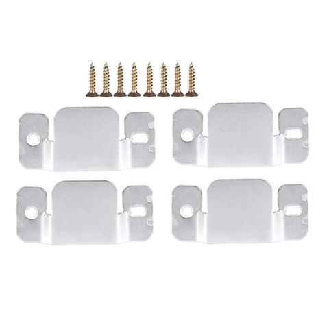Rock Solid Sofa Sectional Connectors 40 Piece Set Interlock Brackets For Couches And Recliners Heavy Duty Furniture Hardware including four metal brackets and screws.