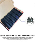 Box of DK2.5N-BK DIN Rail Terminal Block Screw Type UL Listed 600V 20A 12-22AWG Pack Of 100 for heavy duty industrial use.