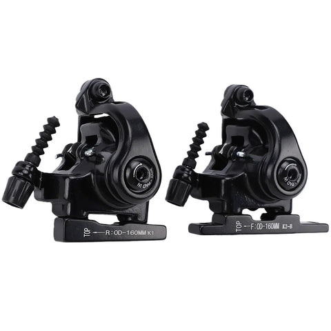 Heavy Duty Grip On Two Wheeled Rides With Dual Piston Mechanical Disc Brakes For Road And Folding Bikes Featuring Tough Aluminum Calipers