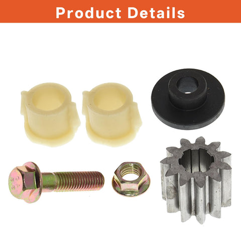 Steering Sector And Pinion Gear With Bushings Replacement Direct Fit Bolt On Ready For John Deere D130 D140 D150 D160 D170 1GXD110E Fits Lawn Tractors Easy Install Heavy Duty Upgrade Compatible With Select D Series LA100 LA105 LA110 LA120 LA125