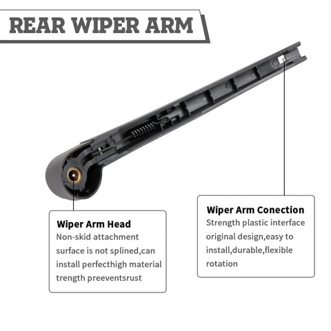 Rear Wiper Arm Kit With Blade Cap Nut And Wrench For VW Atlas 2017-2025 Replacement Back Window Wiper Assembly close-up