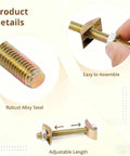 M8x80mm Countertop Joiner Connectors Set Of 10 with robust alloy steel, adjustable length, and easy assembly for furniture joining