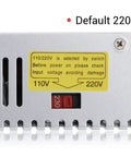 Voltage selector switch on adjustable DC power supply 0 to 24V, 20A buck converter from 110/220V AC to regulated 24V DC
