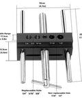 Tough As Nails Self Centering Dowel Jig Kit with drill guide, adjustable range, and replaceable holes for precise woodworking.