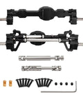 Heavy Duty Aluminum CNC Portal Axle Set For One Tenth And One Sixteenth Scale RC Cars Upgrade Kit Front And Rear For Willys MB C8815 C8835 Models Beefed Up For Rock Solid Ground Clearance And Durability