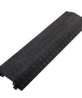 Medium Floor Cord Cover 3 Pack Drop Over Cord Protector Trak Cable Ramp for office with heavy foot traffic, black PVC design