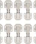 Four Inch Bridge Cabinet Hinges 10 Piece Set For Closets Heavy Duty with nickel finish, designed for smooth glide and easy installation.