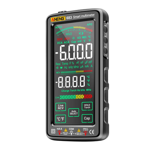 All In One Digital Multimeter With NCV Tester 6000 Counts Large VA Reverse Display Data Hold Handy Ammeter