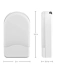 Dimensions of the 3-in-1 InstaBeam LED Power Failure Night Light With Dusk-To-Dawn Sensor shown in front and side views.