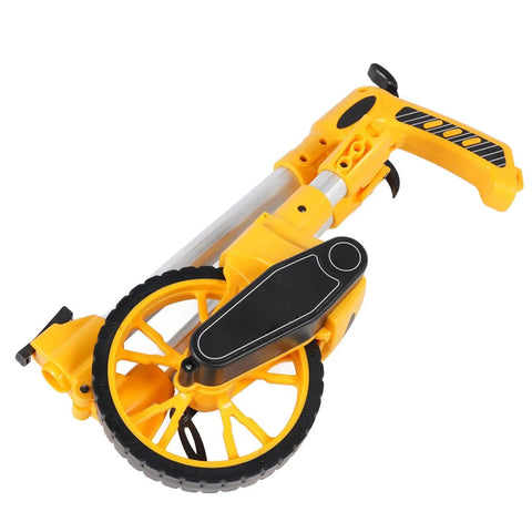 Keenso Folding Measuring Wheel Durable 9999.9m Capacity for Builders Landscapers Homeowners 17" Compact Size, folded view.