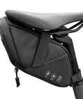 Water Resistant Under Seat Bike Bag 1L Saddle Pack For Mountain Road And City Commuter Bikes PVC Free Construction With 900D Oxford Fabric And PU Coating Rainproof Lightweight Easy Access Storage attached under bike seat