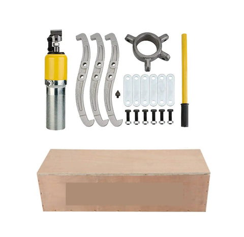 Heavy Duty 30 Ton Hydraulic Bearing Puller Featuring Reversible Two Or Three Jaw Heads For Quick Gear Extraction and components in kit.