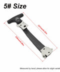Beefy Flexible Rubber Draw Latch Set With Elastic Five Pound T Bar Lock And Stainless Steel Bracket, 5# Size