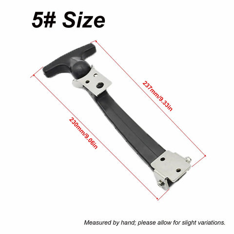 Beefy Flexible Rubber Draw Latch Set With Elastic Five Pound T Bar Lock And Stainless Steel Bracket, 5# Size