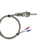 K Type Thermocouple Temperature Sensor With 1/2 In NPT Threads, Detachable Connector, 6.6 Ft Lead Cable, Plug And Play Ready