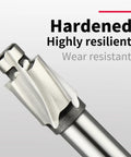 Close-up of 4 Flute Straight Shank Counterbore End Mill HSS with 26mm cutting edge and 12mm shank for precise metalworking
